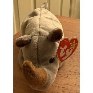 Spike Rhino Ty The Beanie Babies Collection DOB August 13,‎ 1996 Retired NWT